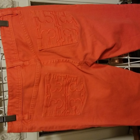 Tory Burch tangerine denim jeans size 26 - Picture 5 of 8